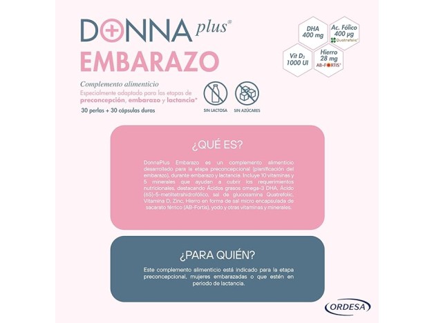 Donnaplus Embarazo 30 Cápsulas + 30 Perlas