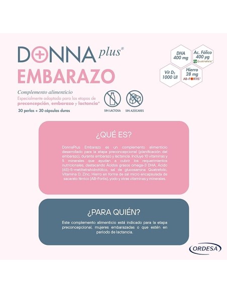 Donnaplus Embarazo 30 Cápsulas + 30 Perlas