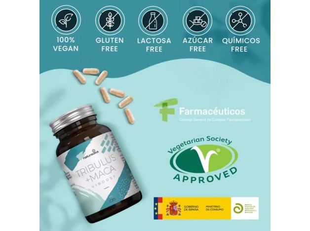 Naturadika Tribulus+Maca Viboost 2x60 Cápsulas...