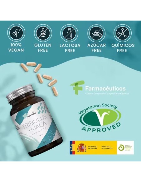 Naturadika Tribulus+Maca Viboost 2x60 Cápsulas ¡Duplo!