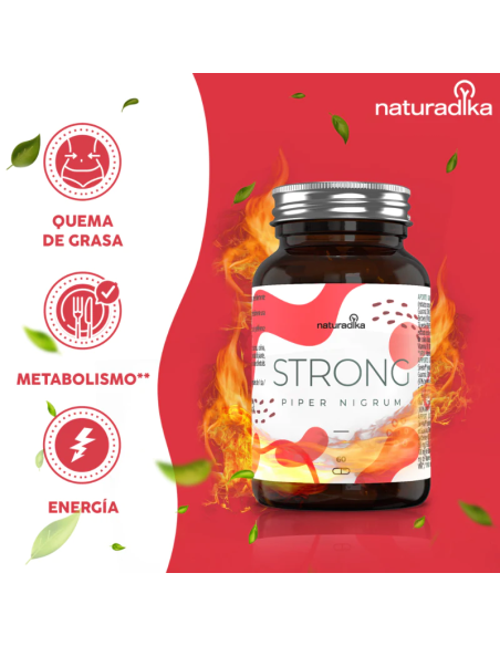 Naturadika Piper Nigrum Strong 2x60 Cápsulas ¡Duplo!