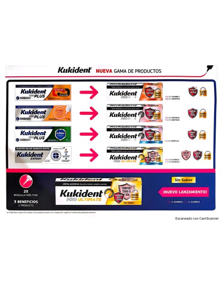 Kukident Pro Plus Firmeza al Masticar 60 gramos Sin Sabor