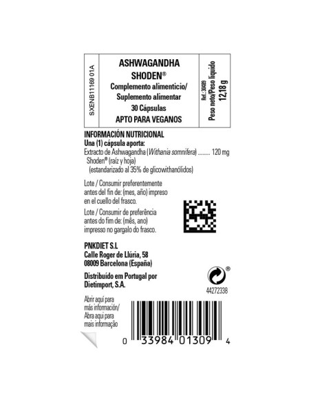 Solgar Ashwagandha Shoden 30 Cápsulas