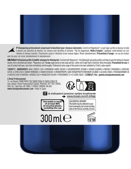L'Oréal Serioxyl Advanced Purifier Bodifier Shampoo 300Ml