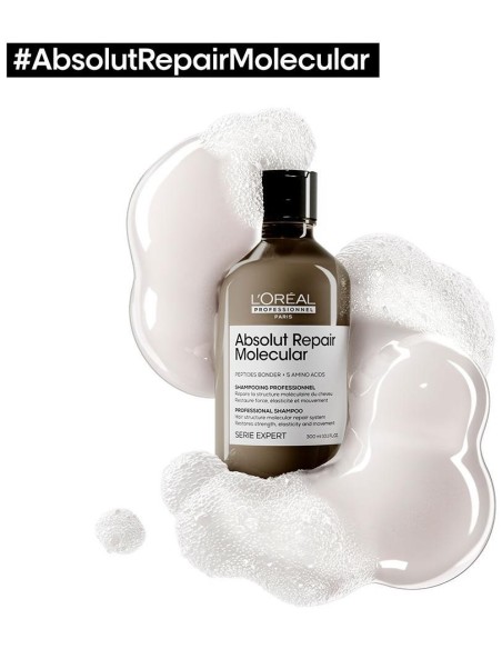Absolut Repair Molecular Champú Profesional Sin Sulfatos Para Cabello Dañado 500 Ml
