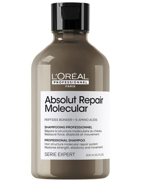 Absolut Repair Molecular Champú Profesional Sin Sulfatos Para Cabello Dañado 300 Ml