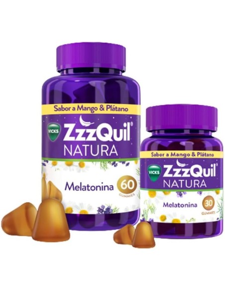 Zzzquil Melatonina Sabor Mango y Plátano 90 gominolas