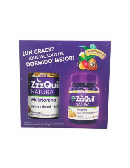 Zzzquil Melatonina Sabor Mango y Plátano 90 gominolas