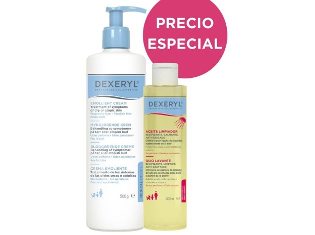 Dexeryl Crema Emoliente 500G + Aceite Limpiador...