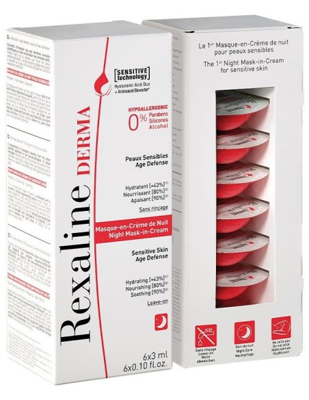 Rexaline Derma Night Mask-In-Cream 6X3Ml