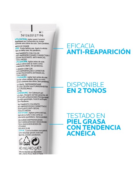 La Roche Posay Effaclar Duo + Unifiant Tono Medio 40ml