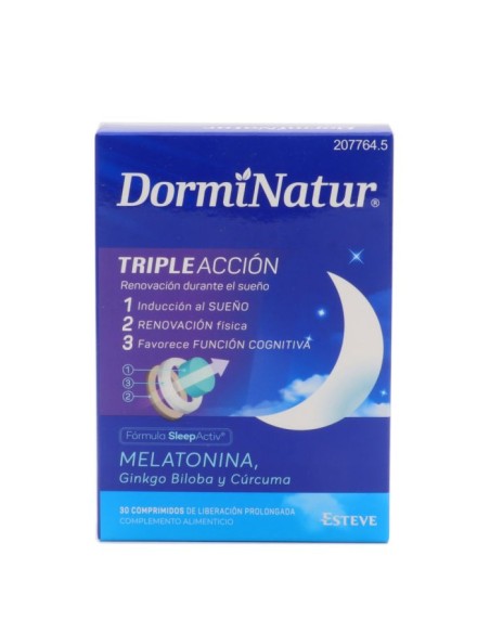 DormiNatur Triple Acción 30 Comprimidos de Liberación Prolongada