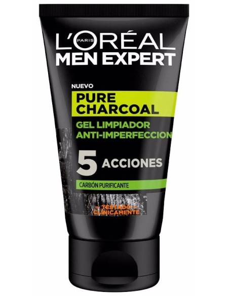 Men Expert Pure Charcoal Gel Limpiador Purificante 100 Ml