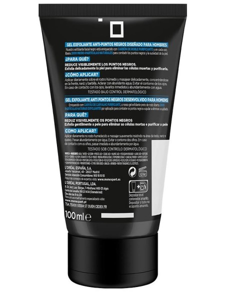 L'Oreal Men Expert Gel Exfoliante Anti-Puntos Negros 100 Ml