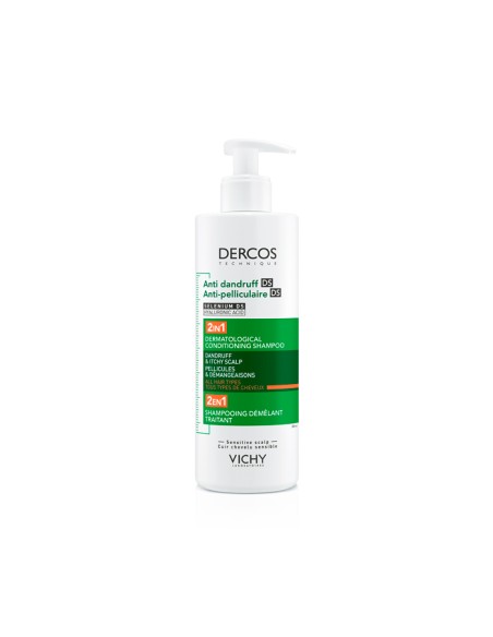 Vichy Dercos Champú Acondicionador Anticaspa DS 2 en 1 390 ml
