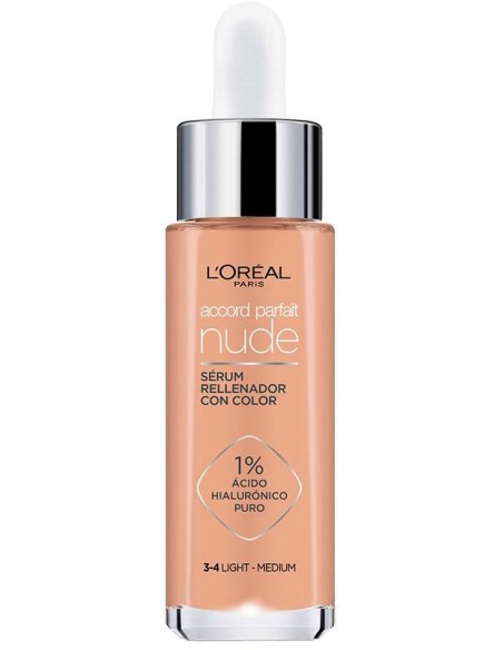L'Oréal Accord Parfait Nude Serum 3-4 Light Medium 30Ml