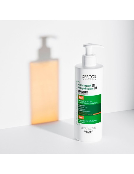Vichy Dercos Champú Acondicionador Anticaspa DS 2 en 1 390 ml
