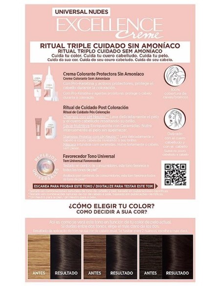 L'Oréal Excellence Creme Universal Nudes 2U Darkest Brunette 1Ud