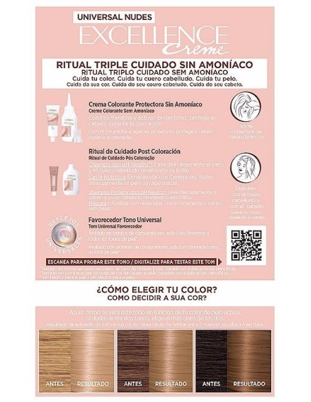 Excellence Creme Universal Nudes Tinte 8U-Light Blonde 5 U