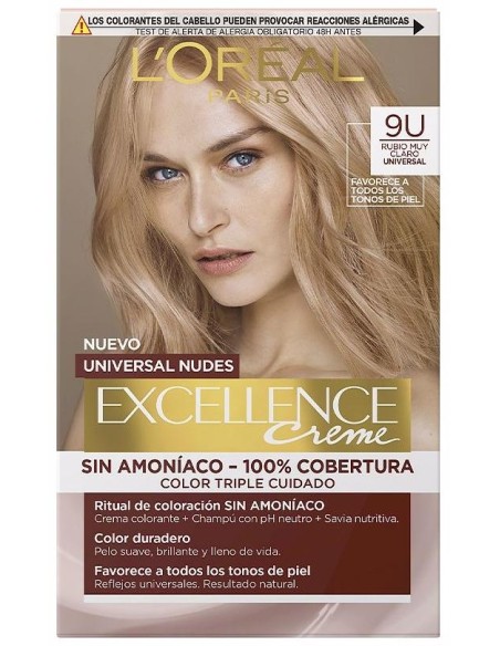 Excellence Creme Universal Nudes Tinte 9U-Very Light Blonde 5 U