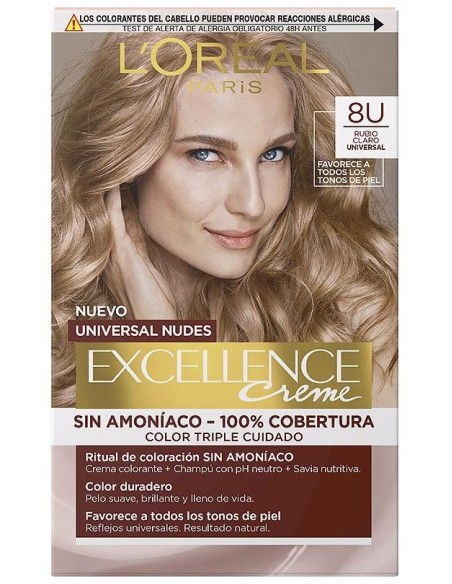 Excellence Creme Universal Nudes Tinte 8U-Light Blonde 5 U