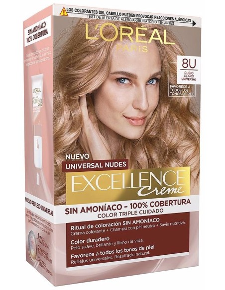 Excellence Creme Universal Nudes Tinte 8U-Light Blonde 5 U