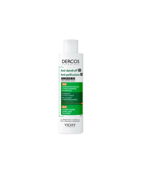 Vichy Dercos Champú Acondicionador Anticaspa DS 2 en 1 200 ml