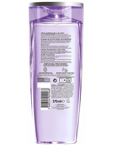 L'Oréal Elvive Hidra Hialurónico Acondicionador 72H Hidratación 300Ml