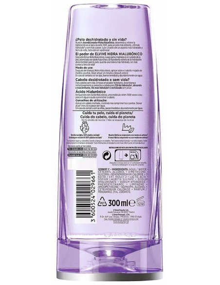 L'Oréal Elvive Hidra Hialurónico Champú 72H Hidratación 370Ml