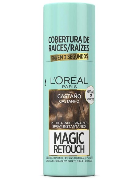 L'Oréal Magic Retouch Nro 3 Castaño Oscuro Spray 75Ml