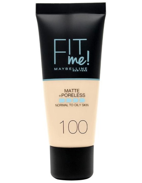 Maybelline Fit Me Matte %26 Poreless Base Nro 100 Warm Ivory 1Ud