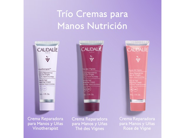 Caudalie Trío Crema Manos Hidratación