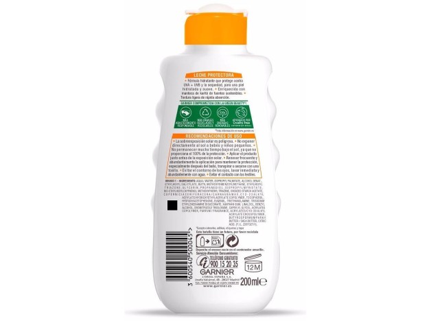 Garnier Leche Protectora Hidratación 24H Spf20...
