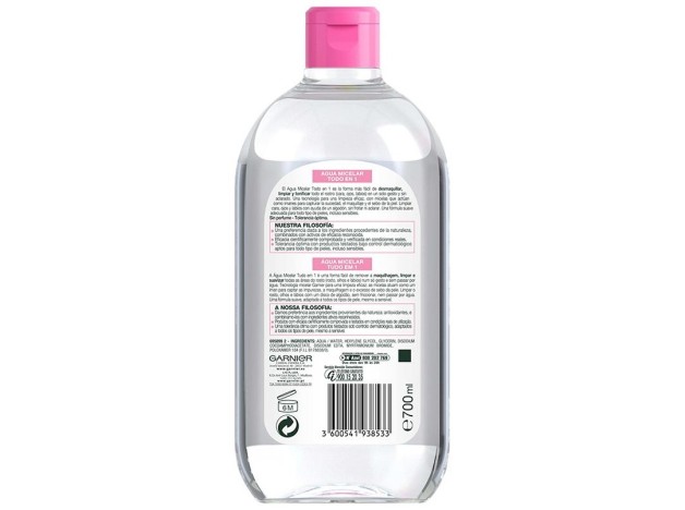 Garnier Skinactive Agua Micelar Todo En 1 700Ml