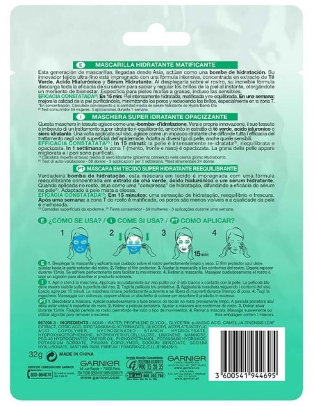 Skinactive Hydrabomb Mask Facial Hidratante Matificant 28 Gr