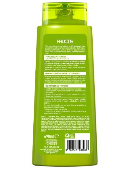 Garnier Fructis Anticaspa Fortificante Champú 690Ml