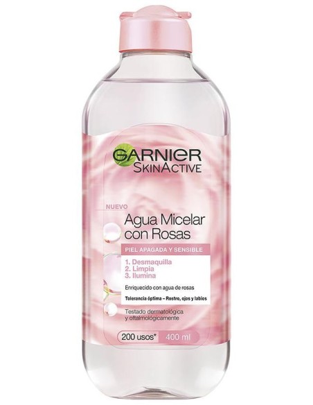 Garnier Skinactive Agua Rosas Agua Micelar 400Ml