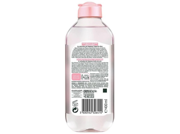 Garnier Skinactive Agua Rosas Agua Micelar 400Ml