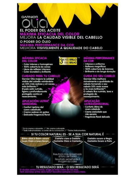 Garnier Kit Olia Coloración Permanente 110 Black Sapphire