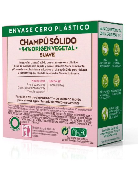 Garnier Original Remedies Champú Sólido Suave Calmante 60G