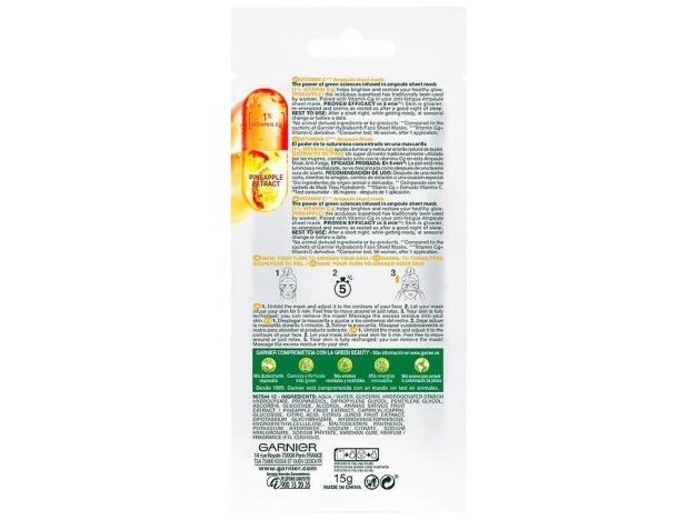 Garnier Skinactive Vitamina C Mask 1Ud