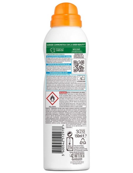 Garnier Sensitive Advanced Bruma Protectora Spf50+ 150Ml