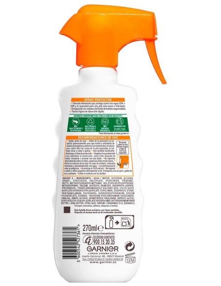 Garnier Hydra 24 Protect Spray Protector Rostro Y Cuerpo Spf50+ 270Ml