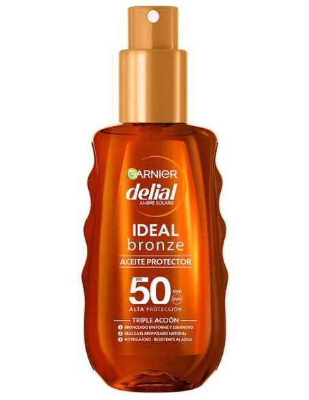 Garnier Delial Ideal Bronze Aceite Protector Spf50 150Ml
