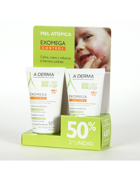 A-Derma Exomega Control Crema Emoliente 2x50 ml Duplo