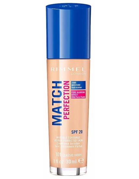 Rimmel Base Match Perfection Spf20 101 Classic Ivory 30Ml