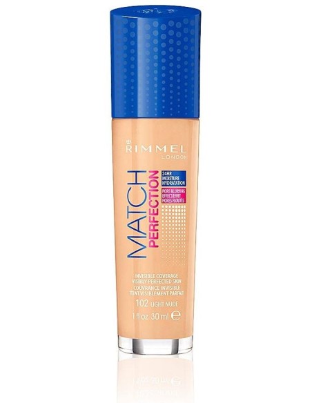 Rimmel Match Perfection Foundation 102 Light Nude 30Ml