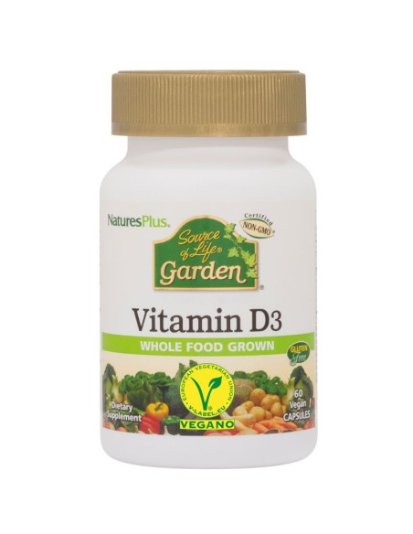 Natures Plus Source Of Life Garden Vitamina D3 60 cápsulas