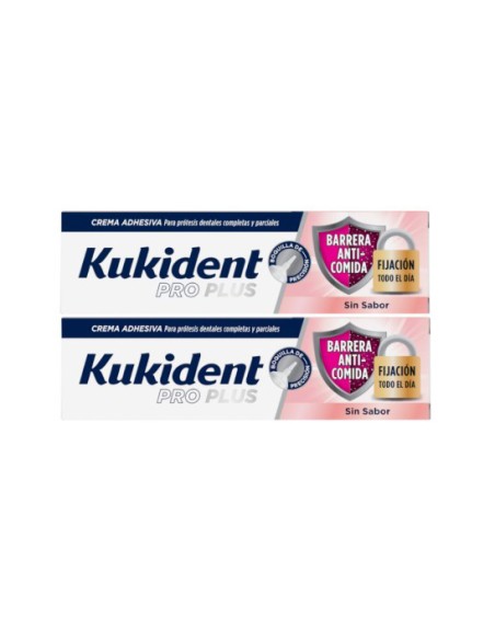 Kukident Pro Plus Barrera Anticomida 2x40 gramos Duplo