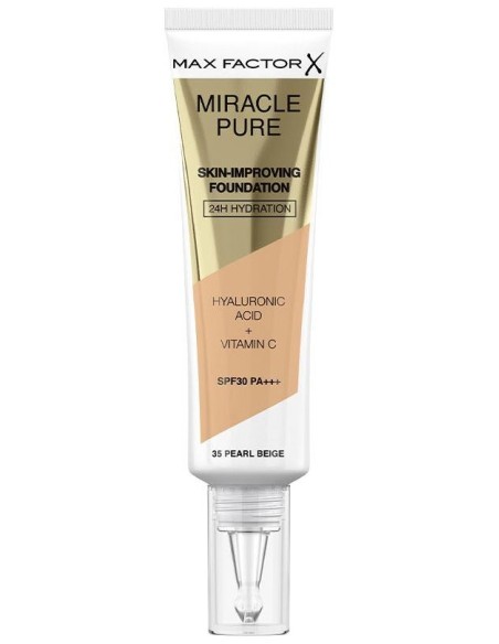 Max Factor Miracle Pure Foundation Spf30 35 Pearl Beige 30Ml